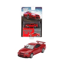 1/64 Nissan Skyline Gt-r R34 V-spec Active Red Çok Renkli