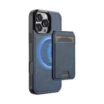 Teleplus Apple Uyumlu iPhone 15 Pro Max Kılıf Capella L3 Serisi Mıknatıslı Kartlıklı 2-1 Kapak