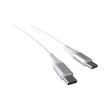 Wahoo Type C-c 60watt Pd Hızlı Şarj Kablosu, Apple Uyumlu iPhone 15/16/17 Ve Andoid İçin, Beyaz/gümüş Alümin Standart