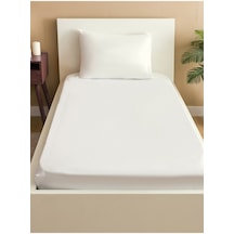 Lastikli Pamuklu Ranforce Kumaş Çarşaf Ve Yastık Kılıfı Beyaz