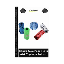 Petshop Dayanıklı Hijyenik Evcil Hayvan Atık Toplama Rulosu 60 Adet Köpek Kaka Poşeti 4'lü Set
