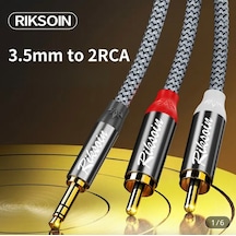 Riksoin 3-metre 3.5mm To 2rca Aux Ses Kablosu 3.5mm Hifi Ses