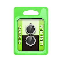 Newface - 334 - Samsung Galaxy Uyumlu Z Flip 6 Raze Metal Kamera Lens - Ece-umay - - Gümüş