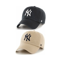 Gyes Spor Ny Şapka Unisex 2'li Takım Arkası Cırtlı Ayarlanabilir Soyah Bej Siyah