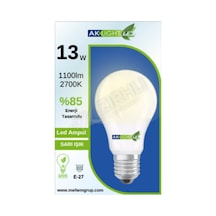 5 Adet Aklight Led Ampul 13w E27 Sarı Işık