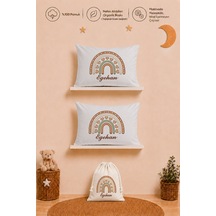 İsme Özel Erkek Bebek Hediyesi 2 Adet 35x45 %100 Pamuk Yastık Kılıfı Ve Ham Bez Bebek Kıyafet Kesesi 1047y2k3x