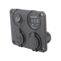 In 1 Araç Şarj Cihazı 12-24v 3.1a Led 2 Usb Jak Adaptörü Araç Voltmetre Pr