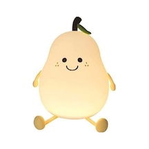 Ankatek Armut Gece Lambası - Çift Uyku Lambası - 7 Renk Işık - 1200mah Pil - Bebek Ve Çocuk Odası Dekoru - Haki/ Haki Haki