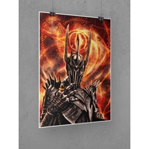 Yüzüklerin Efendisi Poster 45x60cm Sauron Afiş - Kalın Poster Kağıdı Dijital Baskı