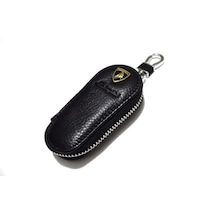 Lamborghini Fermuarlı Deri Desenli Anahtarlık Kumanda Kabı Ithal Şık Car Keychain