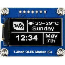 Robotistan 1.3Inç Oled Ekran Modülü - 64×128 Piksel