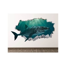 Vahşi Köpek Balıkları Full Hd Baskı 3d Sticker Kaplama