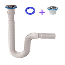 Güçlü Plastik Körüklü Lavabo Sifonu