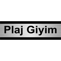 Plaj Giyim 7x20cm Gümüş Renk Metal Yönlendirme Levhası