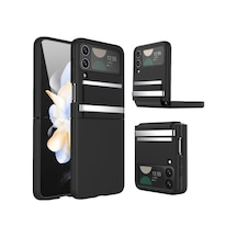Samsung Galaxy Uyumlu Z Flip 3 Kılıf Belt Flip Kapak - Siyah Bz8683140519834