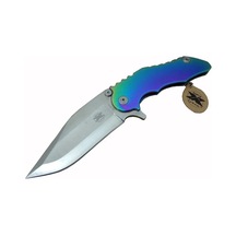 Gear Wl 9115 Outdoor Çakı 23 Cm - Metal Gökkuşağı Sap, Otomatik, Kılıflı Çok Renkli