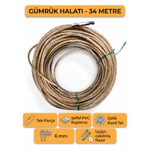 Tır Dorse Kamyon Konteyner Gümrük Halatı Galvanizli Çelik Tel 34 Metre 6mm