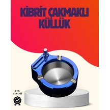 Ceylan Adam Yuvarlak Metal Küllük Çakmak Entegreli Dayanıklı Yapı
