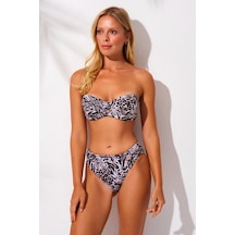 Pierre Cardin 2025 Yaz Yeni Sezon Kaplı Straplez Bikini Takımı Çok Renkli