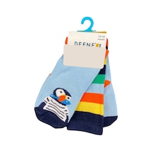 Defne Baby 3lü Bebek Çorabı E021-22 Mavi