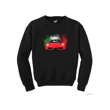 Ferrari Colored Smoke Siyah Sweatshirt