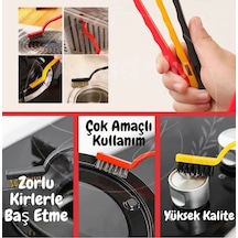 Mutfak Temizlik Tel Fırçası 3 Lü Set Ocak, Fırın Ve Diğer Yüzeyler İçin Pratik Temizlik Araçları