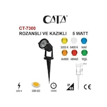 Cata Ct-7300 Rozanslı ve Kazıklı 5W Bahçe Armatürü Gün Işığı Diğer