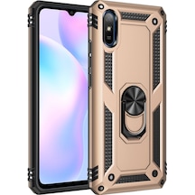 Redmi 9a Kılıf Sofya Yüzüklü Silikon Kapak - Gold Bzsxx00 1