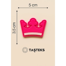 Taşteks Ütülenebilen Veya Sticker Olarak Kullanılabilen Neon Pembe Taç Modeli
