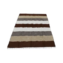 Kilim Antik El Dokuma Yün Çizgili Dikişsiz Çift Kişilik Tiftik Siirt Battaniyesi 0033 - Yeni - Çok Renkli
