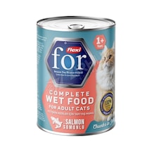4 Adet Flexi For Somonlu Yetişkin Kedi Yaş Maması 400 Gr