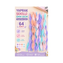 Pastel Renkli Yaprak Şekilli Şönil 30 Cm 6mm 64 Adet Karışık Pastel Renkler Tüylü Peluş Elişi Hobi Okul Öncesi Kreş