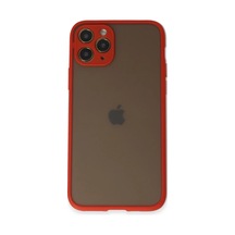 Apple İphone 11 Pro Kılıf Montreal Silikon Kapak - Kırmızı 0.2M-Çok Renkli