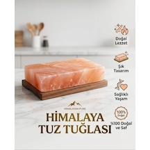 Lider Tuz %100 Doğal Himalaya Tuz Tuğlası Doğal Pişirme Ve Servis,ızgara Sunum Taşı, Dekoratif Tuz Blok 20cm X 10cm X 2,5cm