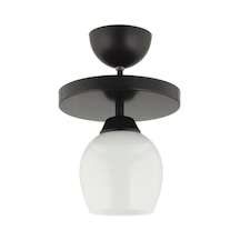 Modern Beyaz Camlı Model Tekli Yuvarlak Plafonyer Avize Salon Y