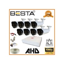2 Mp 1080p 8 Dış Mekan Kameralı Ahd Güvenlik Seti