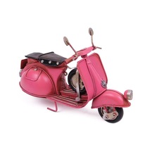 Hediyelik Dekoratif Metal Pembe Scooter