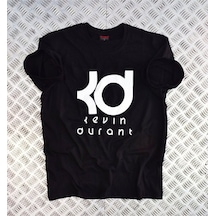 Kevin Durant Baskılı Unisex %100 Pamuk Siyah T-shirt SIYAH