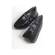 Büyük Numara Bayan Günlük Spor Babet Ayakkabı Siyah