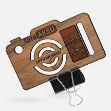 Kişiye Özel Mesleki Fotoğraf Stüdyosu Ahşap Kartvizit (Model 2-5)