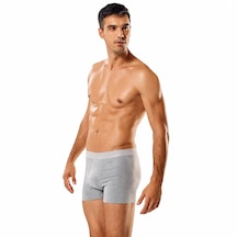 Tutku Erkek Elastan Likralı Boxer 6'lı Gri