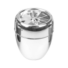 Bas-çevir Türbin Metal Hazneli Küllük Beyaz 9 CM