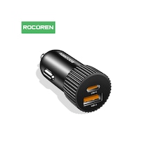 Rocoren 48w Çift Portlu Usb Type-c Ve Usb-a Araç İçi Hızlı Şarj Cihazı