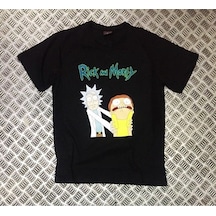 Stoned&Fame Rıck Baskılı T-shirt SIYAH Siyah