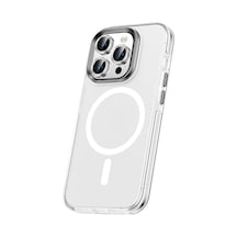 Apple Uyumlu iPhone 15 Pro Kılıf Airbagli Magsafe Wireless Şarj Özellikli Lens Koruyuculu Zore Klaptika Kapak