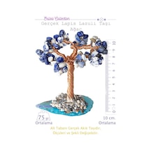 Gerçek Lapis Lazuli Taşı Ağaç - Akik Plakalı