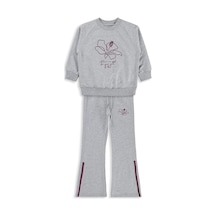 Mışıl Kids Paça Yırtmaçlı 6-9 Yaş Eşofman Takımı - Gri Grimelanj