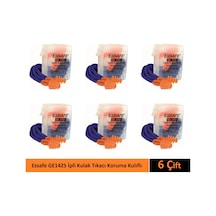 Essafe Ge1425 Kulak Tıkacı Kordon İpli Tekrar Kullanım Koruma Kutulu Paket 6 Adet