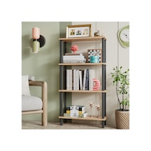 Pırada 4 Raflı Kitaplık Organizer Düzenleyici Meşe