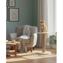 Reyo Pet Stepli Kedi Tırmalama Tahtası Beyaz